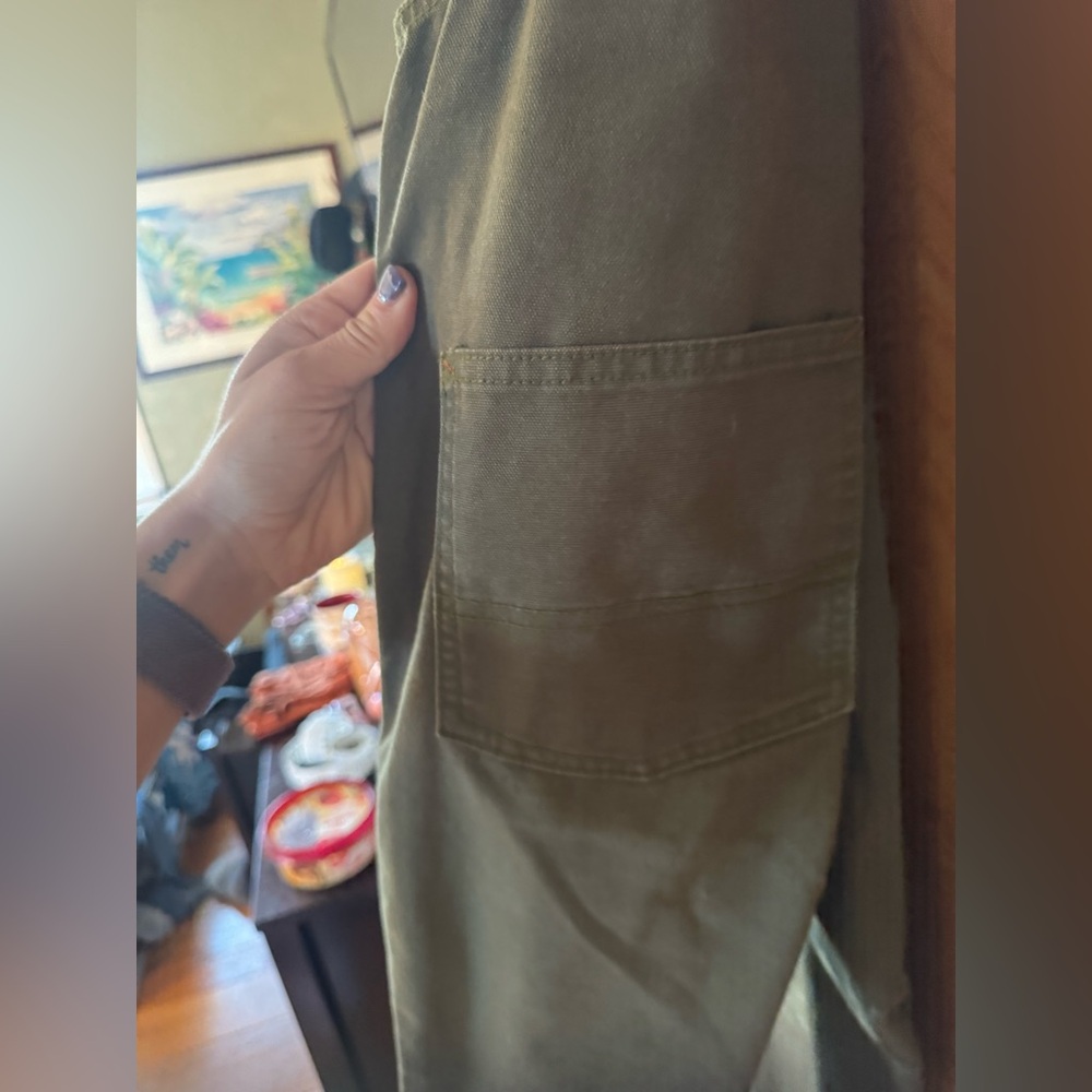 REI Co-Op Trailsmith Workwear Olive Green Overalls - Picture 3 of 11